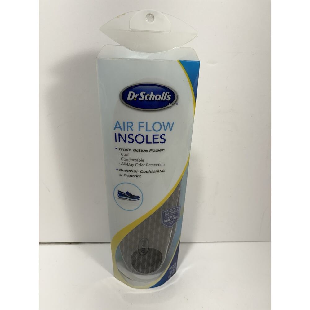 Dr. Scholl's Air Flow Insoles Tripe Action Comfort‎ Men Size 8-13 New